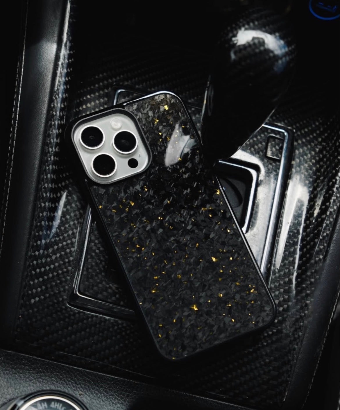 Golden Fragment | Forged Carbon Fiber | Phone Case
